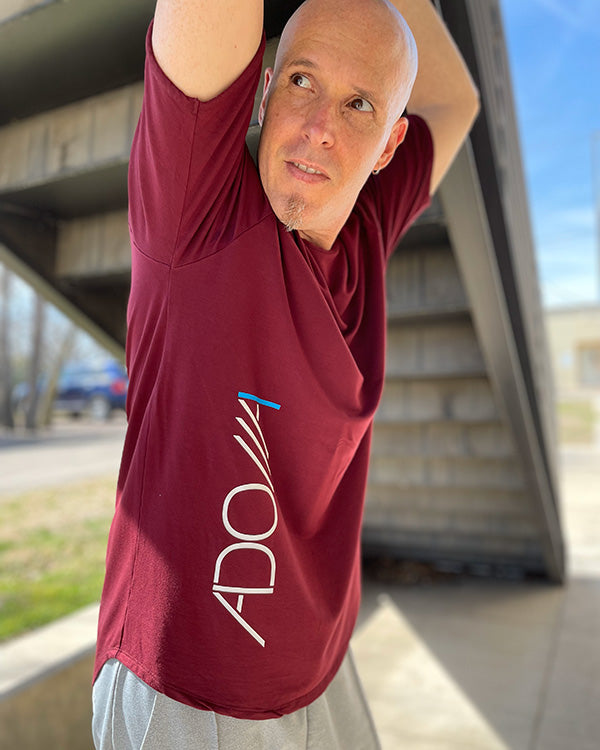 steve cohen wearing now found christian apparel wine red adonai bamboo shirt