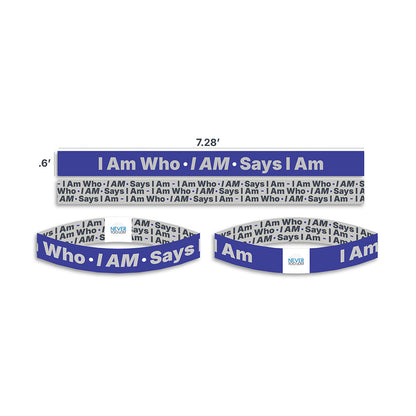 Identity Blue - I am who I AM says I am - Stretch Wristband