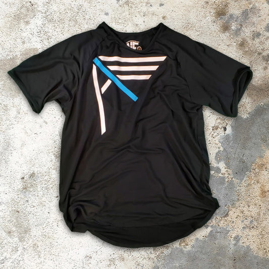 Midngiht Black Bamboo I AM Christian t-shirt on a textured surface
