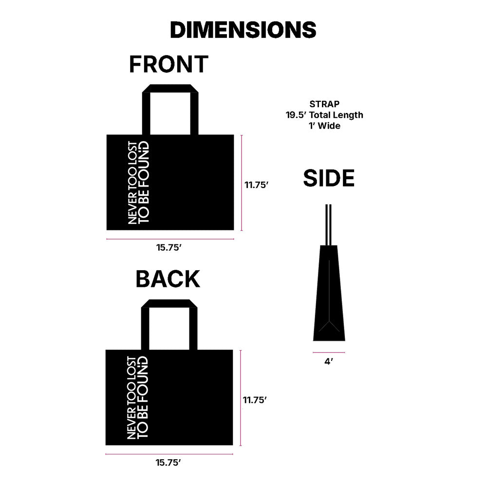 Midnight Black Never Too Lost To Be Found - Tote Bag