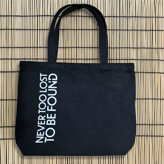 Midnight Black Never Too Lost To Be Found - Tote Bag