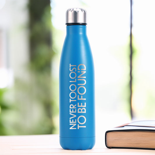 Impact Blue Never Too Lost To Be Found - Insulated Water Bottle
