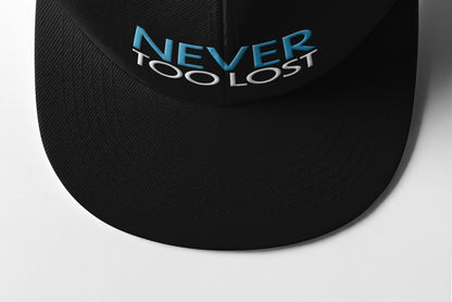 Midnight Black - Never Too Lost Snapback Hat