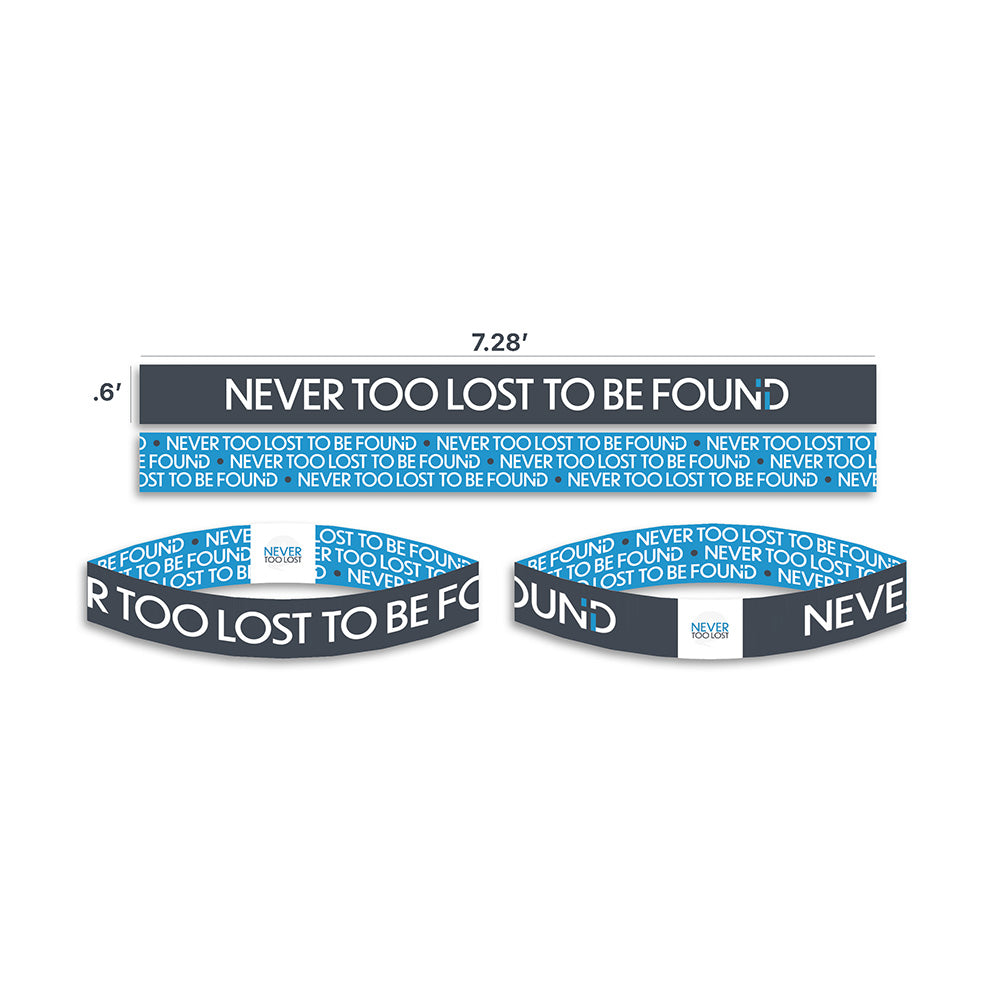 Midnight Black Never Too Lost To Be Found - Stretch Wristband