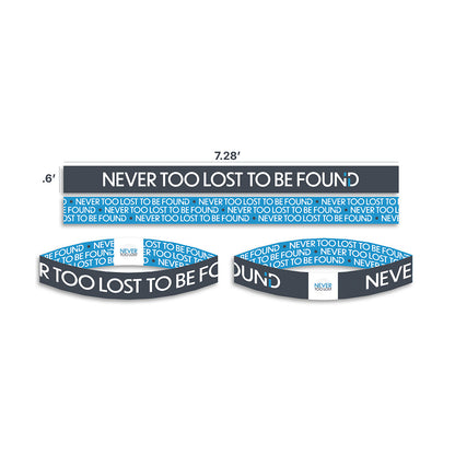 Midnight Black Never Too Lost To Be Found - Stretch Wristband