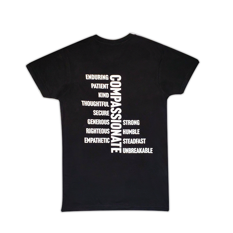 Now Found Christian Apparel Black Cotton Love Is Back of Shirt
