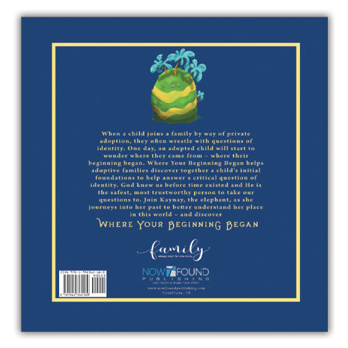 Christian Children's book on private adoption back cover by Courtney Cohen